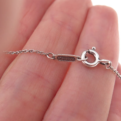 Tiffany & Co. 925 Sterling Vintage 1837 Collection Bar Cable Chain Necklace 16"