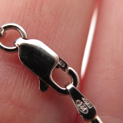 MILOR 925 Sterling Silver Italy Lab-Created Tanzanite Snake Chain Necklace 18"