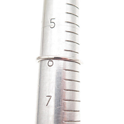 DAZZLERS 925 Sterling Silver Real Oval-Cut Blue Topaz Ring Size 6