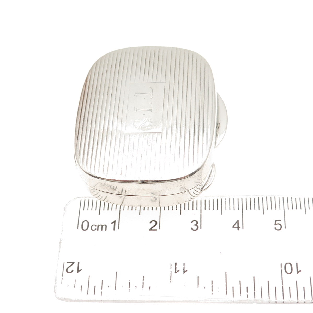 TIFFANY & CO. 925 Sterling Silver Vintage Italy SLL Monogram Pill / Snuff Box