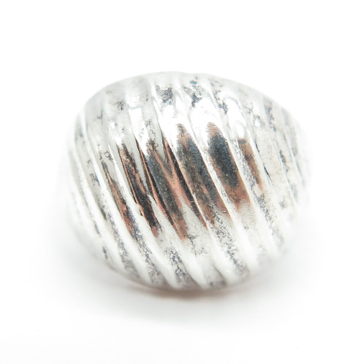 925 Sterling Silver Vintage Modernist Dome Ring Size 6.75