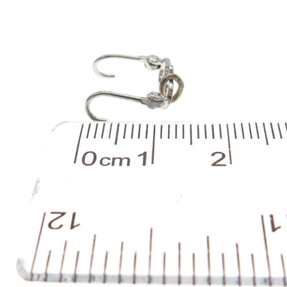 925 Sterling Silver Antique Art Deco Folding Glasses Minimalist 3D Charm Pendant