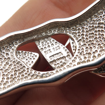 Whitney Kelly 925 Sterling Silver Vintage Real Opal Adjustable Cuff Bracelet 7"