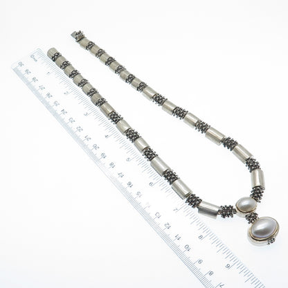 MICHAEL DAWKINS 925 Sterling Granulated Chain Necklace 16"