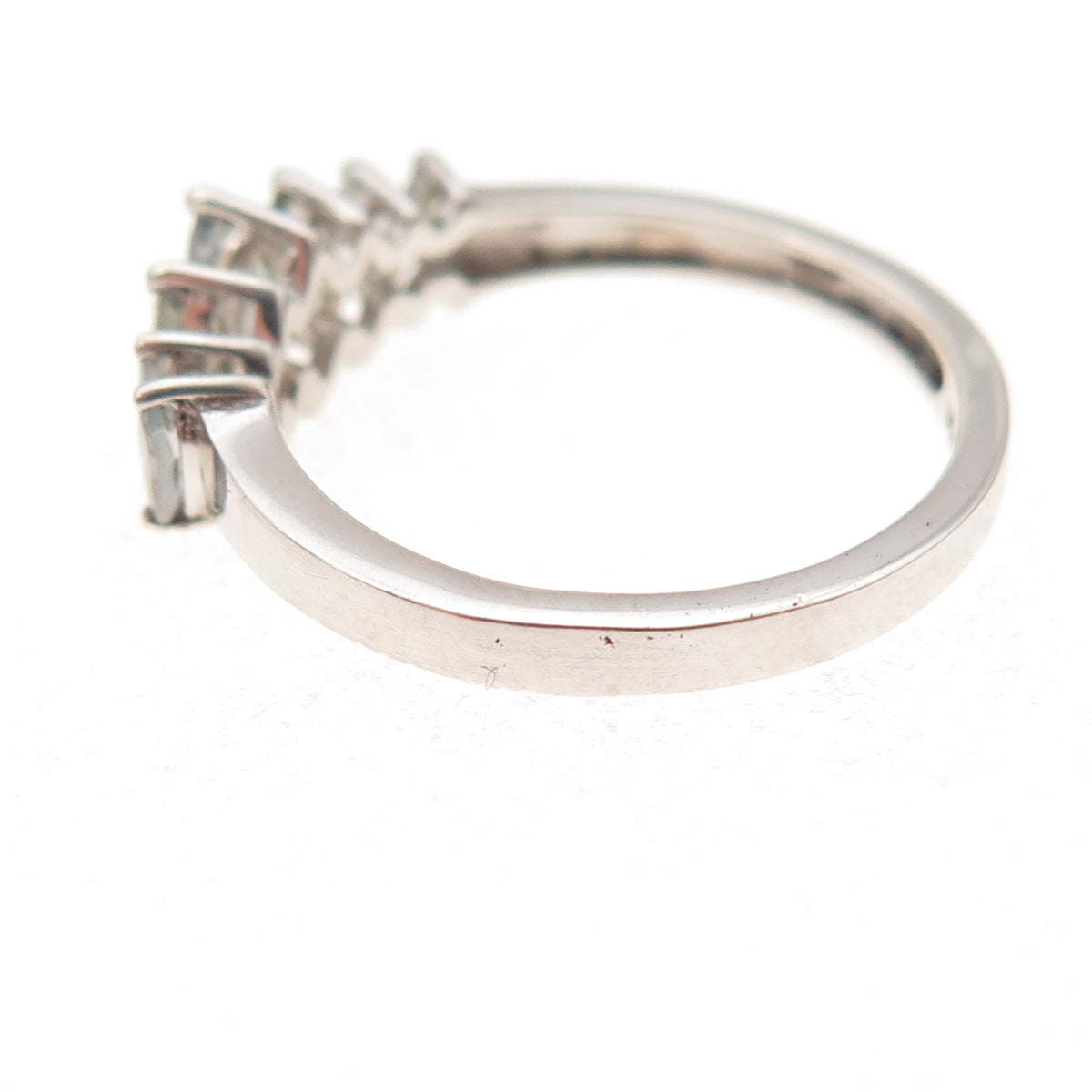 Chuck Clemency 925 Sterling Silver Real Marquise-Cut Iolite Ring Size 8