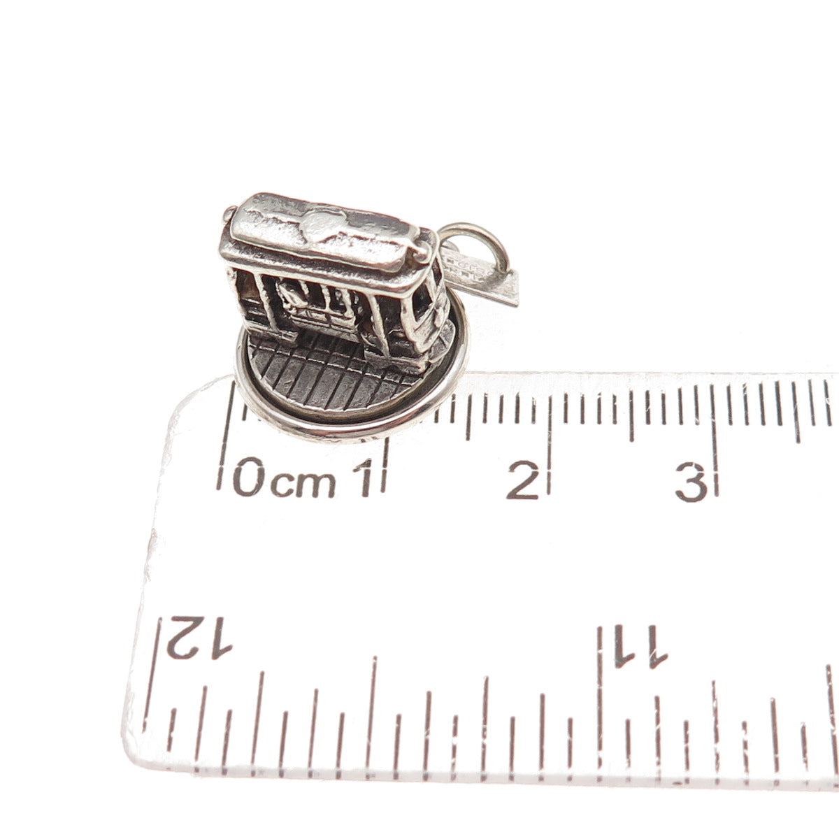 Bell Trading Post Sterling Silver Antique Art Deco SF Cable Car Charm Pendant