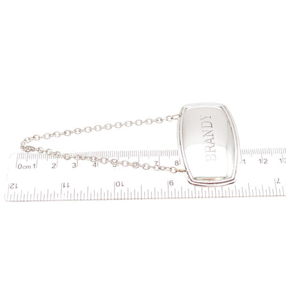EPNS 925 Sterling Silver Vintage England Brandy Bottle Tag
