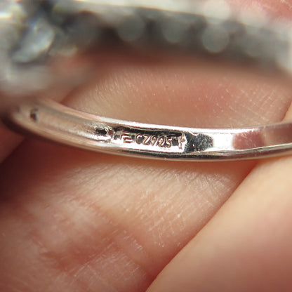 925 Sterling Silver C Z Engagement Ring Size 8.25