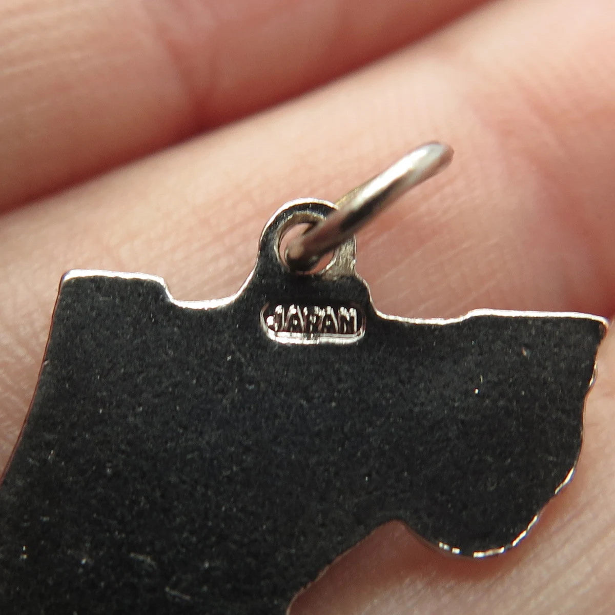 925 Sterling Silver Vintage Japan Enamel "Florida" State Map Charm Pendant