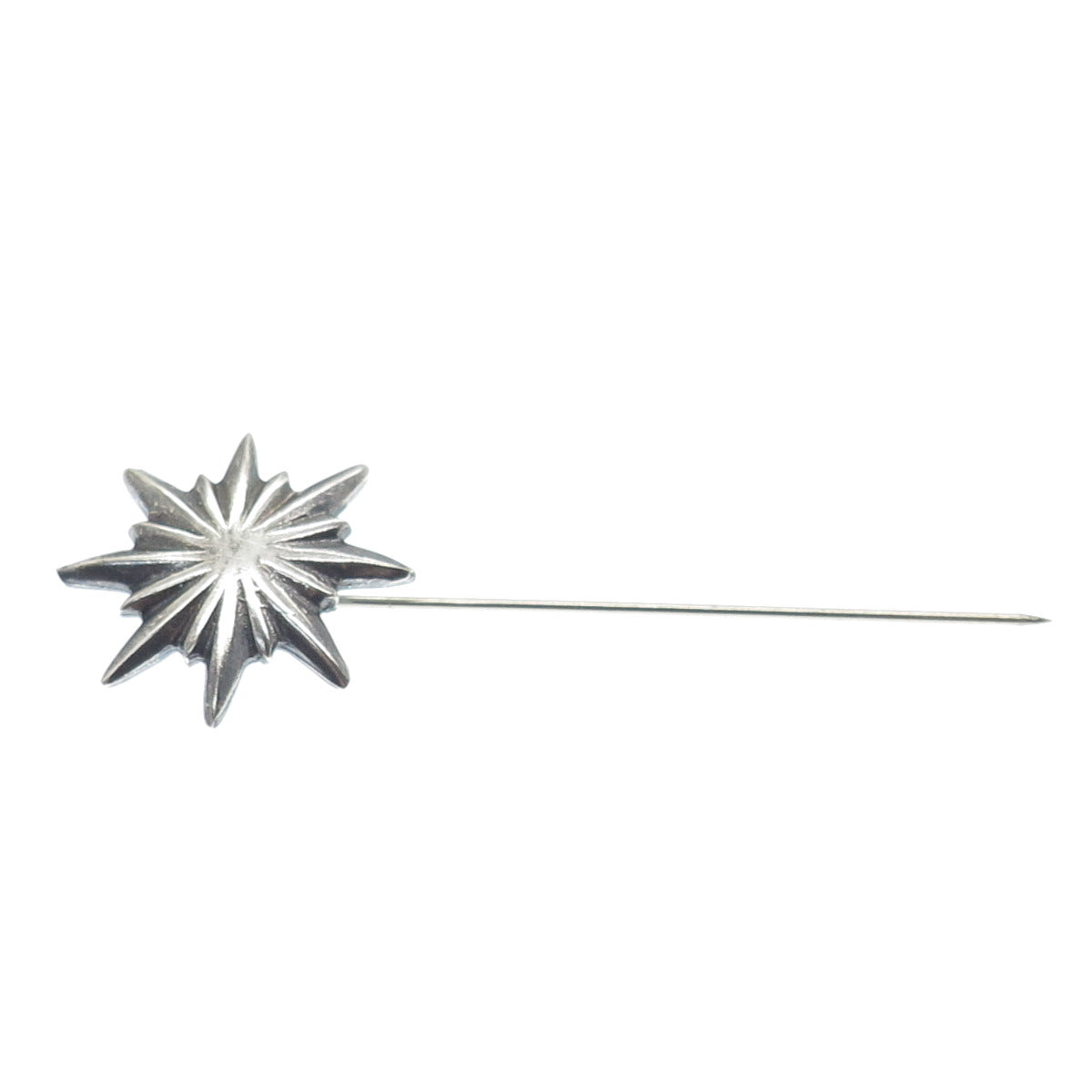 925 Sterling Silver Vintage Christmas Star of Bethlehem Oxidized Lapel Pin