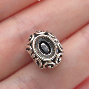 CHAMILIA 925 Sterling Silver Letter O Initial Ornate Bead Charm