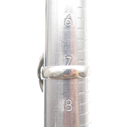 Old Pawn 925 Sterling Silver Vintage Royston Turquoise Feather Ring Size 7.5