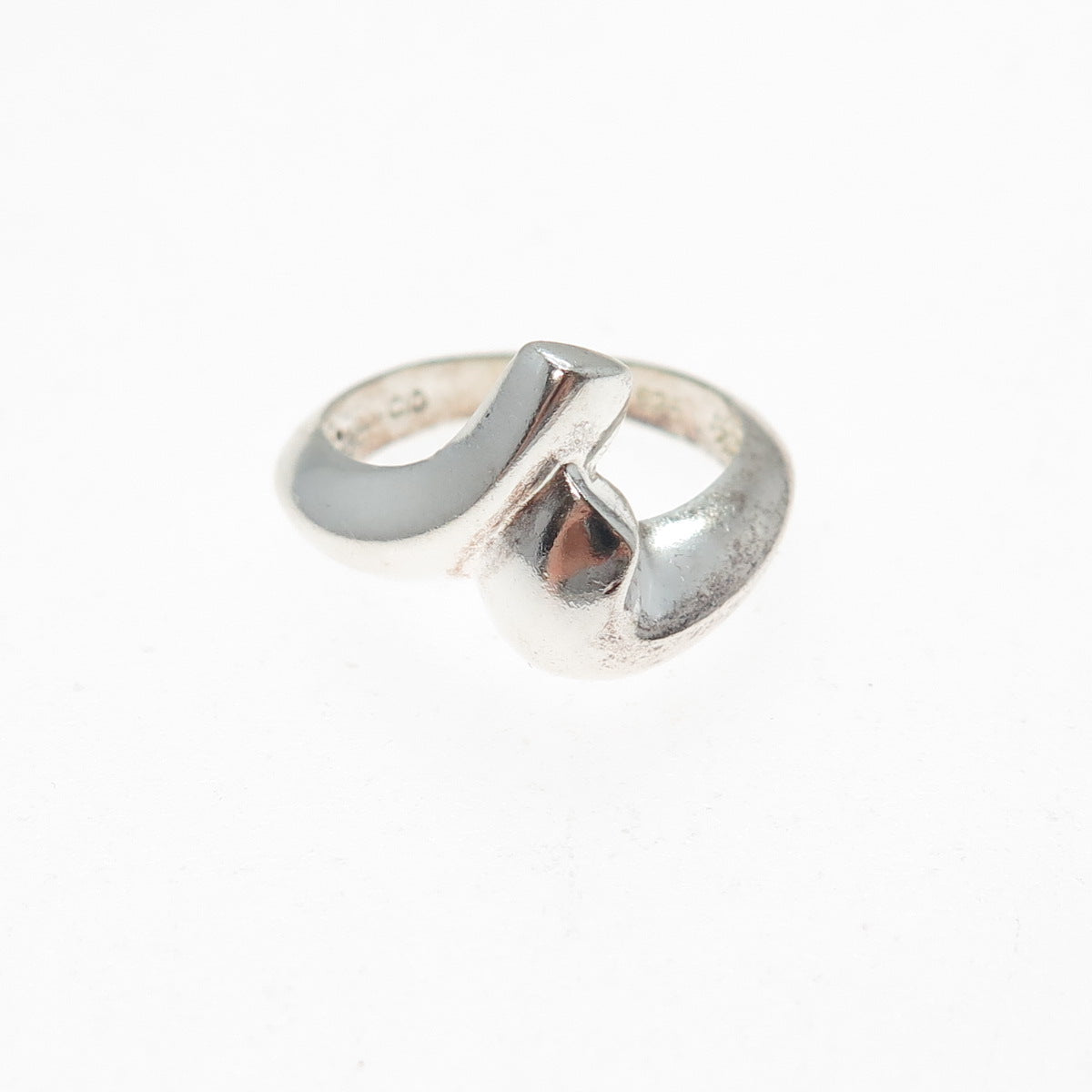 CLYDE DUNEIER CID 925 Sterling Silver Vintage Modernist Ring Size 5.25