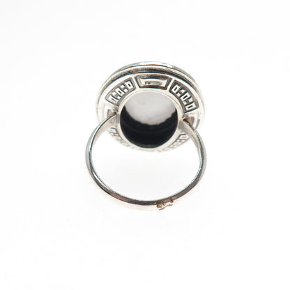 Curtis Curtman 925 Sterling Antique Art Deco Real Quartz & Marcasite Ring Size 5