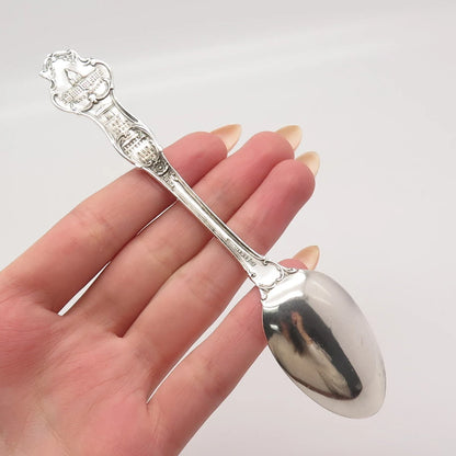 925 Sterling Silver Antique R. Wallace & Sons Mfg. Co "Old State House" Spoon