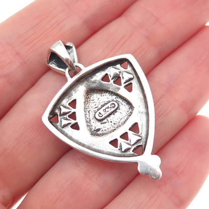 Carolyn Pollack Old Pawn 925 Sterling Silver Vintage Turquoise Charm Pendant