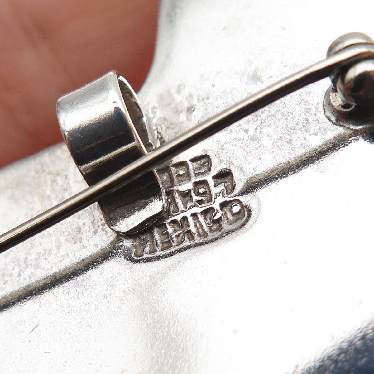 925 Sterling 2-Tone Vintage Mexico Yorkshire Terrier Dog Pin Brooch / Pendant