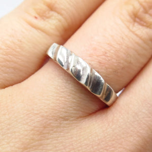 925 Sterling Silver Vintage Mexico Braided Ring Size 6