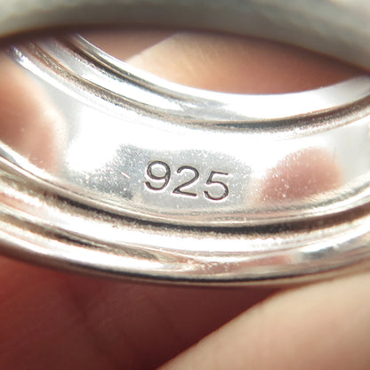 925 Sterling Silver Vintage Spiral Band Ring Size 7.25
