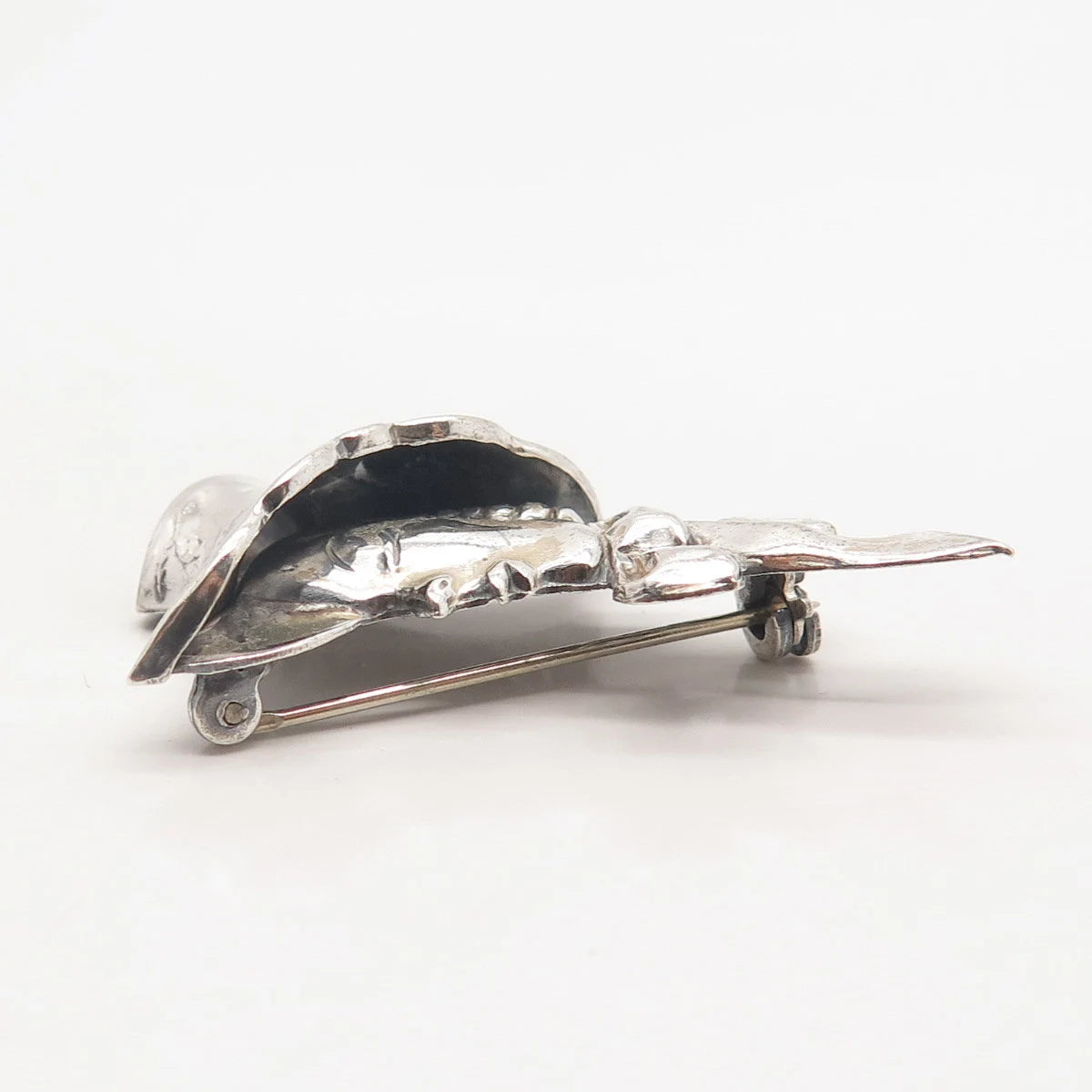925 Sterling Silver Vintage Lang Lady in Hat Pin Brooch