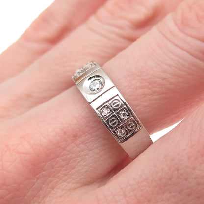925 Sterling Silver Round-Cut C Z Ring Size 10.25
