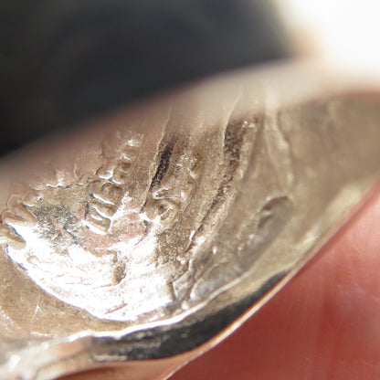 925 Sterling Silver Vintage Mexico Modernist Wavy Ring Size 8.75