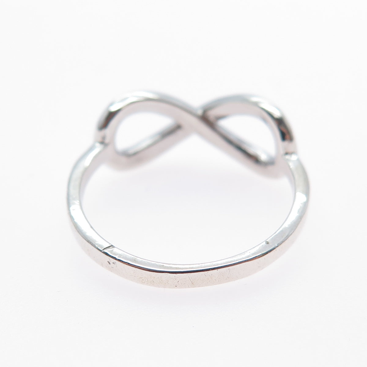 925 Sterling Silver Vintage Infinity Ring Size 5.25