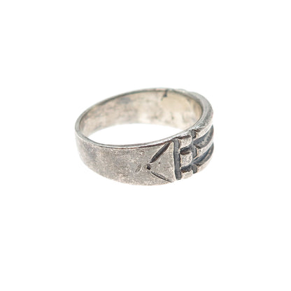 925 Sterling Silver Vintage Atlantis Oxidized Band Ring Size 6.5