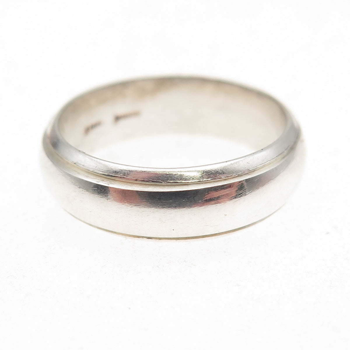 925 Sterling Silver Vintage Wedding Band Ring Size 7