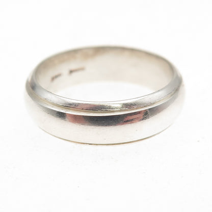 925 Sterling Silver Vintage Wedding Band Ring Size 7