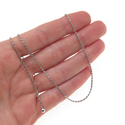 Karizia Spa KA-1772 Sterling Silver Vintage Italy Lariat Rope Chain Necklace 24"