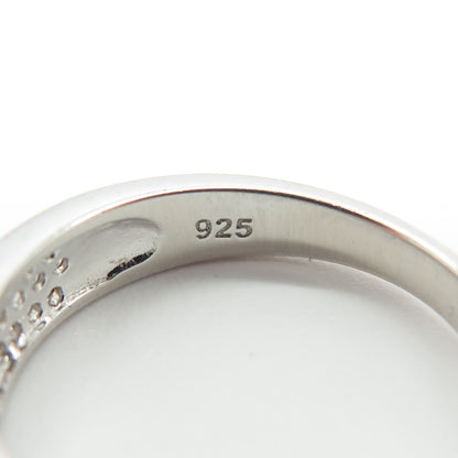 925 Sterling Silver Pave C Z Ring Size 7.25