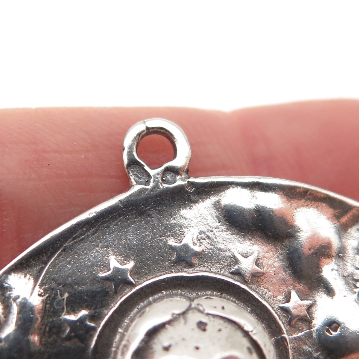 800 Silver Antique Art Deco European Mary Magdalene Medal Pendant