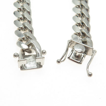 925 Sterling Silver Vintage Italy Cuban Link Bracelet 8.5"