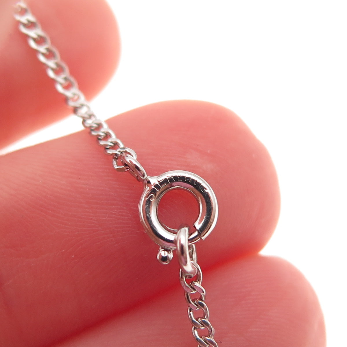 925 Sterling Antique Art Deco Enamel Real Marcasite Floral Chain Necklace 16"