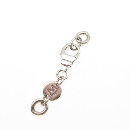 Movado 925 Sterling Silver Vintage Lobster Lock Clasp Necklace Ends