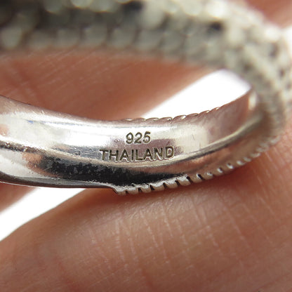 MICHAEL DAWKINS 925 Sterling Silver Granulated Oxidized Ring Size 8