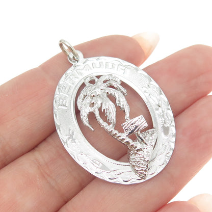 CREA 925 Sterling Silver Vintage "Bermuda" Palm Tree Pendant