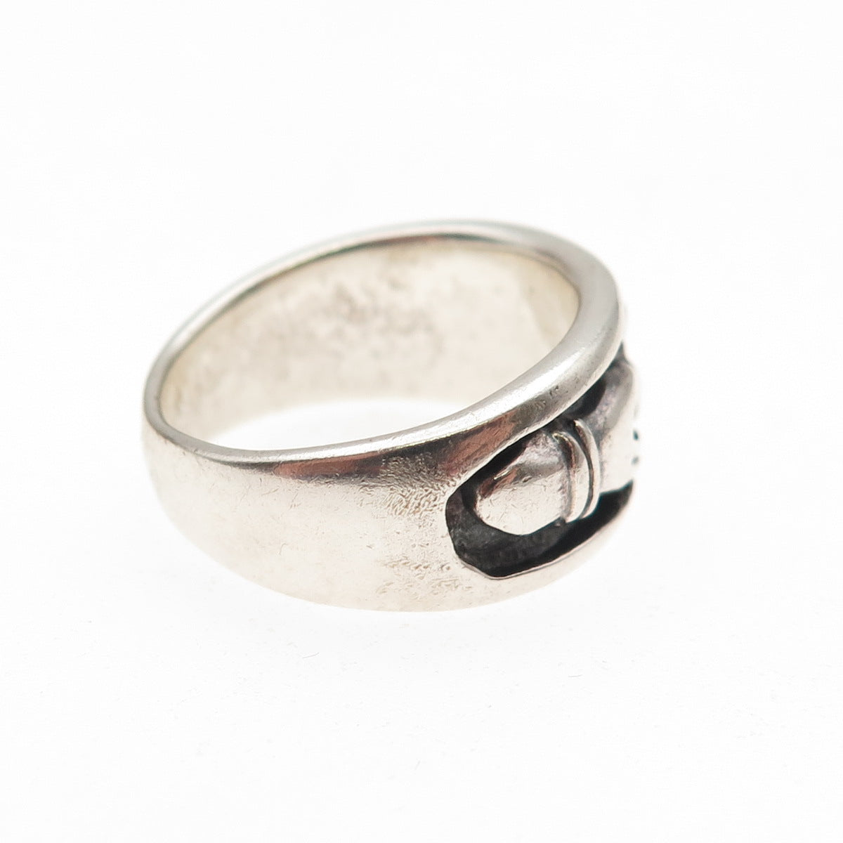 925 Sterling Silver Vintage Irish Claddagh Oxidized Ring Size 5.75