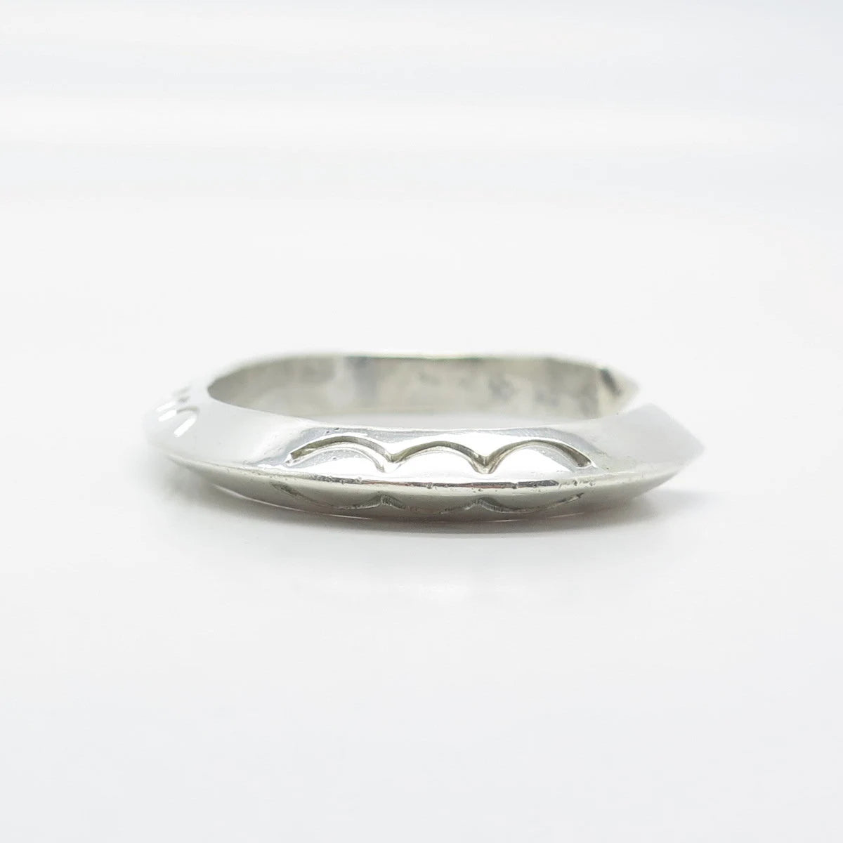 925 Sterling Silver Vintage Ethnic Cuff Bracelet 6"