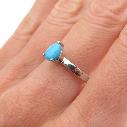 Chuck Clemency 925 Sterling Silver Real Sleeping Beauty Turquoise Ring Size 8.25