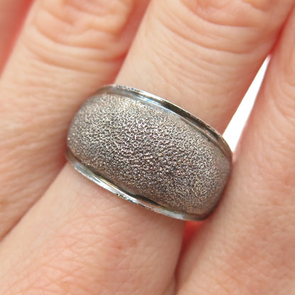 CHARLES WINSTON Sterling Silver Vintage Diamond-Illusion Oxidized Ring Size 8.25