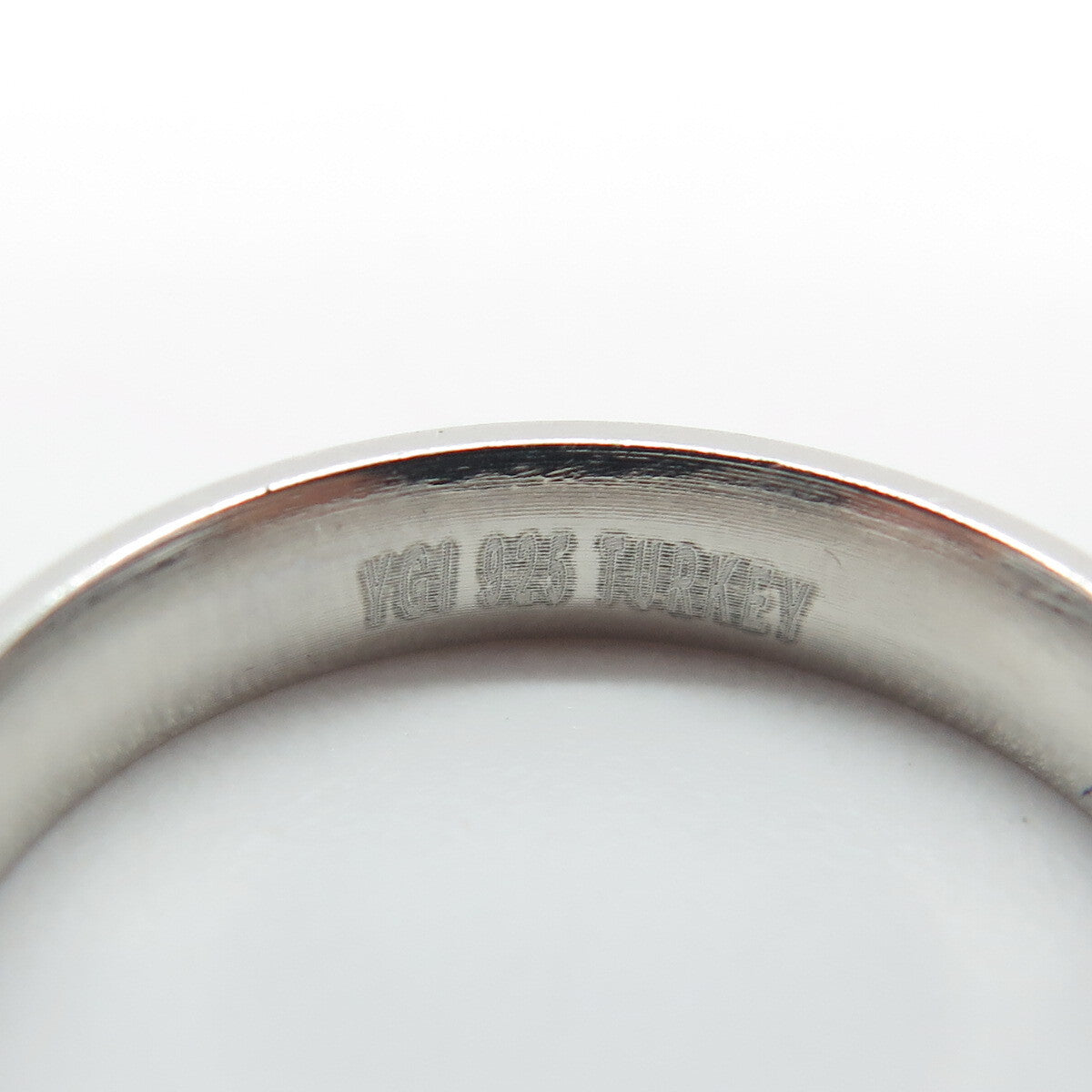 925 Sterling Silver Turkey Classic Band Ring Size 8.25