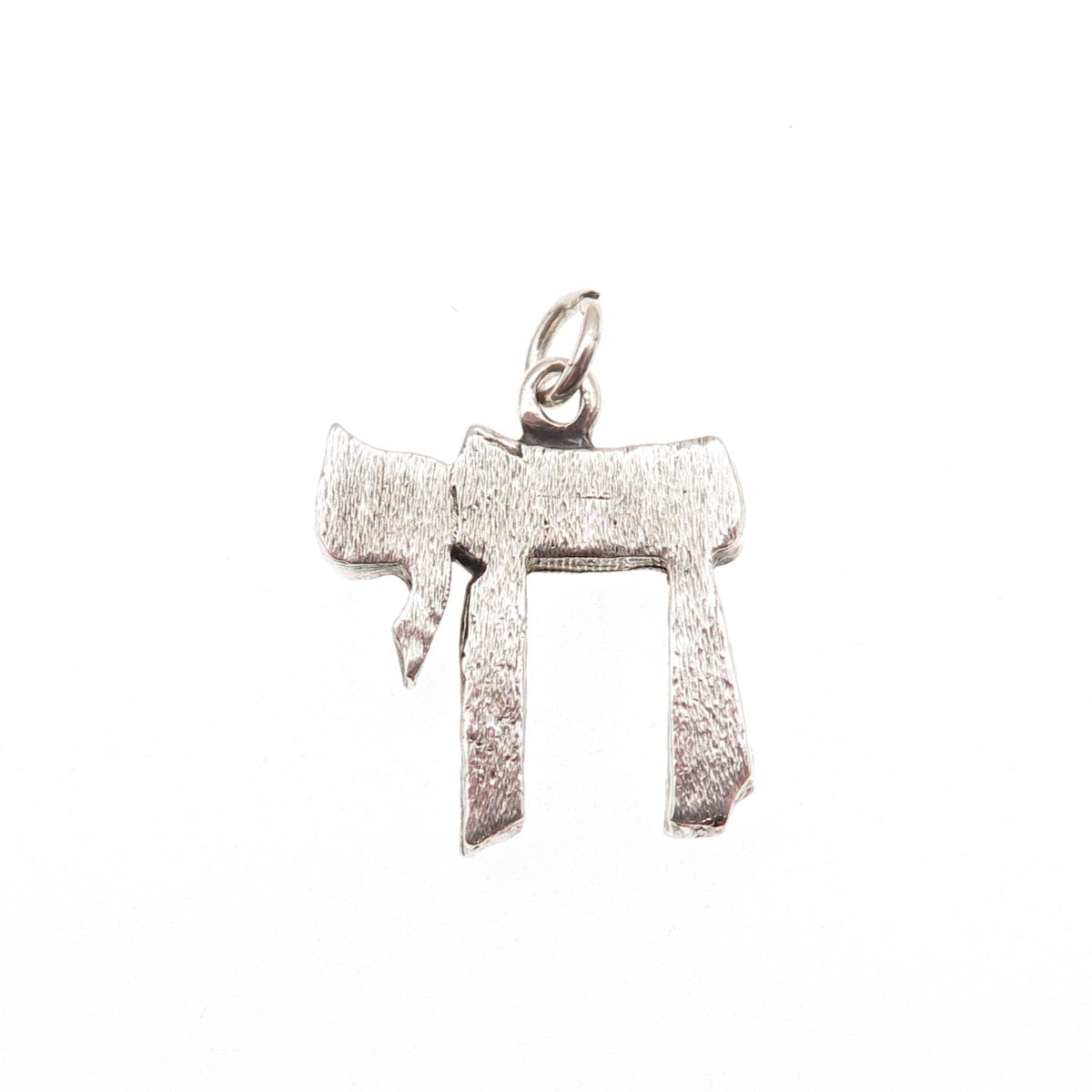 925 Sterling Silver Vintage Chai Judaica Mini Charm Pendant