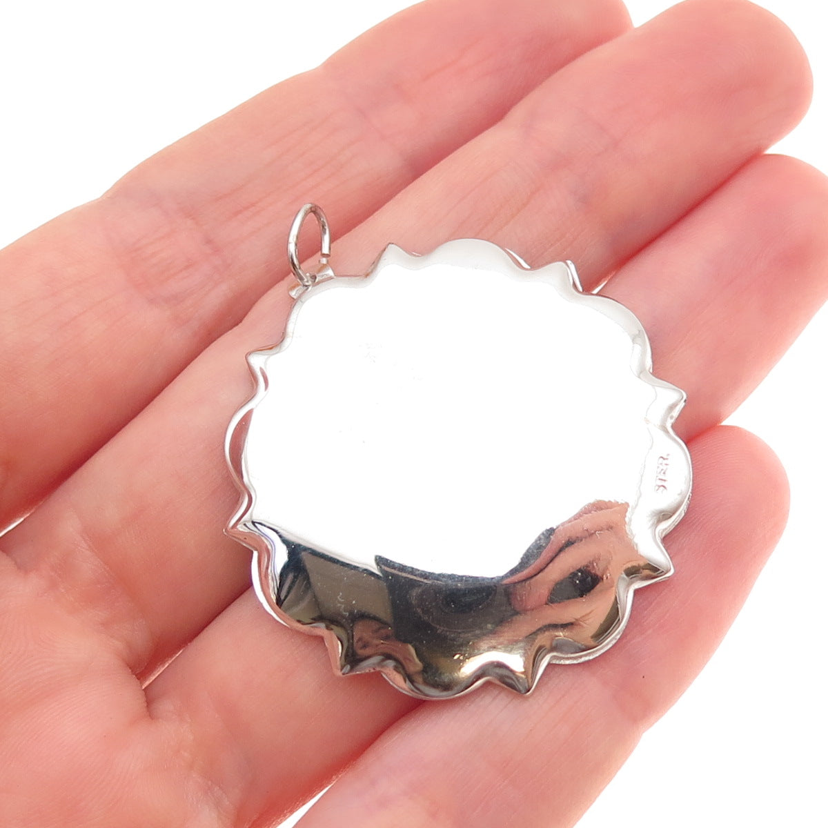 925 Sterling Silver Vintage Praying Hands Religious Charm Pendant