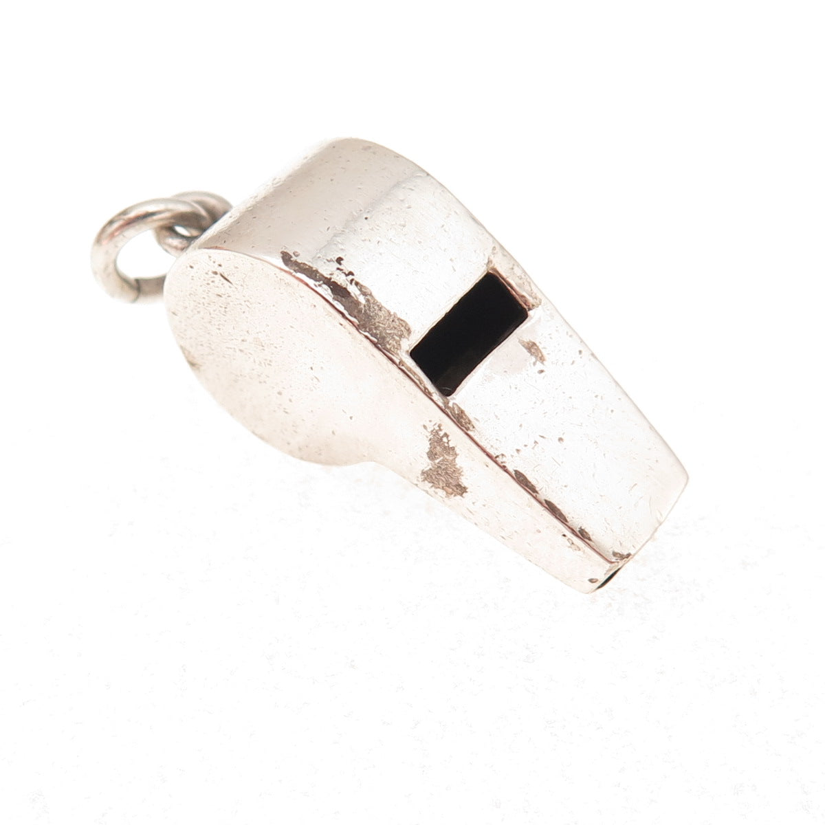 925 Sterling Silver Vintage Whistle 3D Charm Pendant