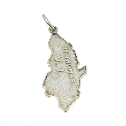 925 Sterling Silver Vintage Mexico Saint Thomas, Virgin Islands Pendant