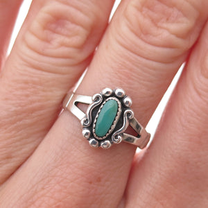 Bell Trading Post Old Pawn 925 Sterling Silver Vintage Turquoise Ring Size 7.25