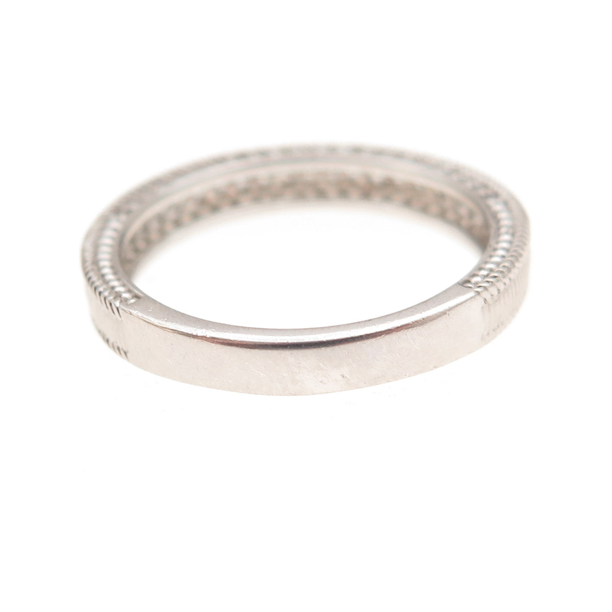 Judith Ripka 925 Sterling Silver C Z Bridal Wedding Band Ring Size 7