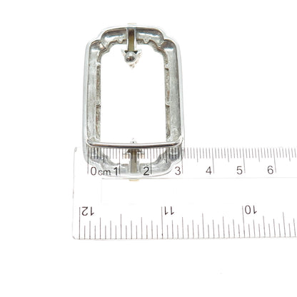 18K Gold 925 Sterling Silver Vintage Floral Belt Buckle